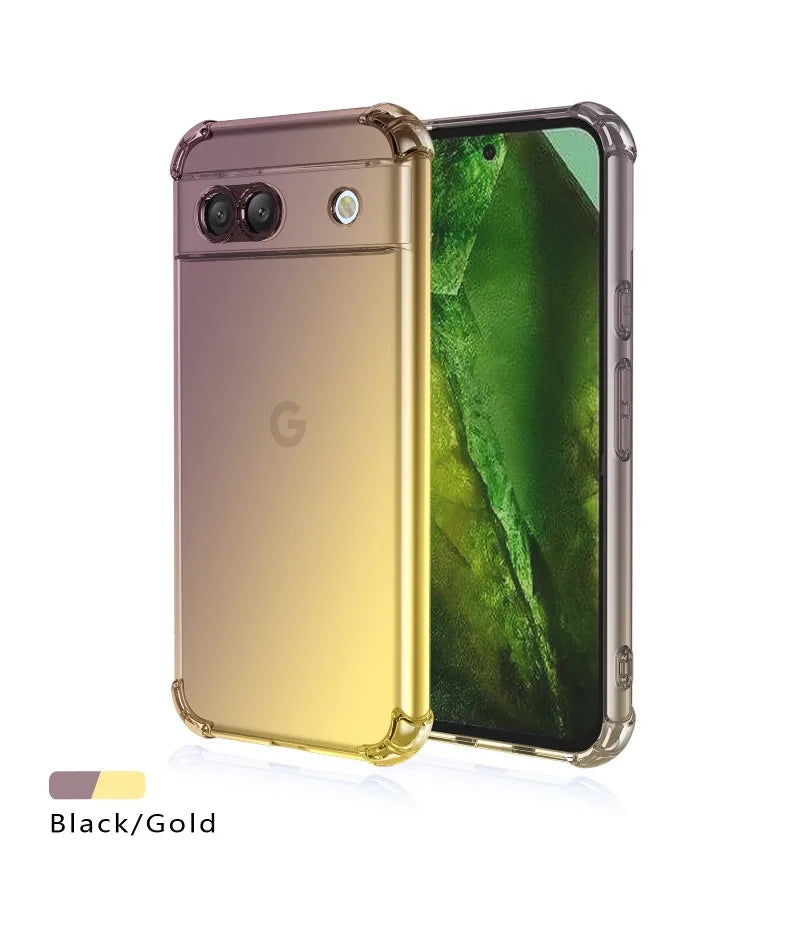 Shockproof Gradient Airbag TPU Case for Google Pixel 9 Pro XL 8A 8 Pro 7A 7 Pro 6A Protective Cover Fundas Coque Capa Shell
