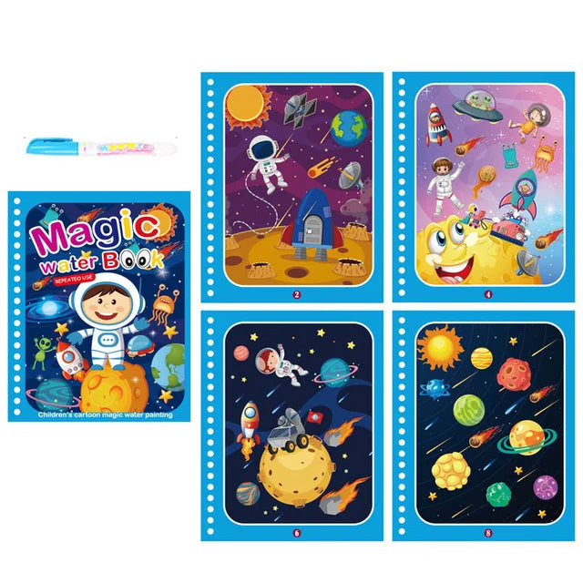 Montessori Toys Reusable Coloring Book Magic Water Drawing Book Painting Drawing Toys Sensory Early Education Toys for Children