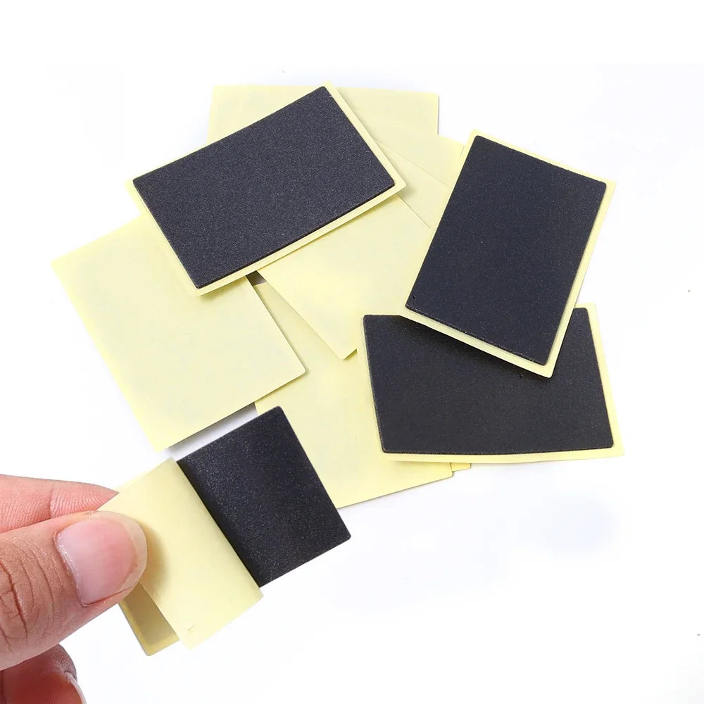 50pcs Bicycle Glue-free Tire Patches Round Square Rubber Quick Repairing Tyre Patch Tool Portable Tire Puncture Repair Patch