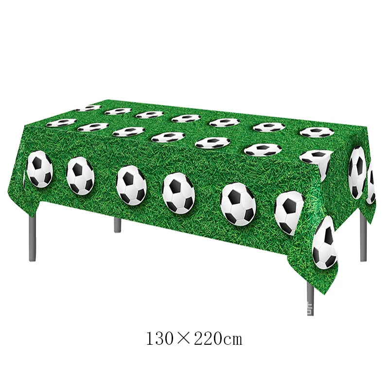 Soccer Theme Tablecloths Football Birthday Party Decorations Soccer Rectangular Plastic Table Cover Perfect for Game Day Parties