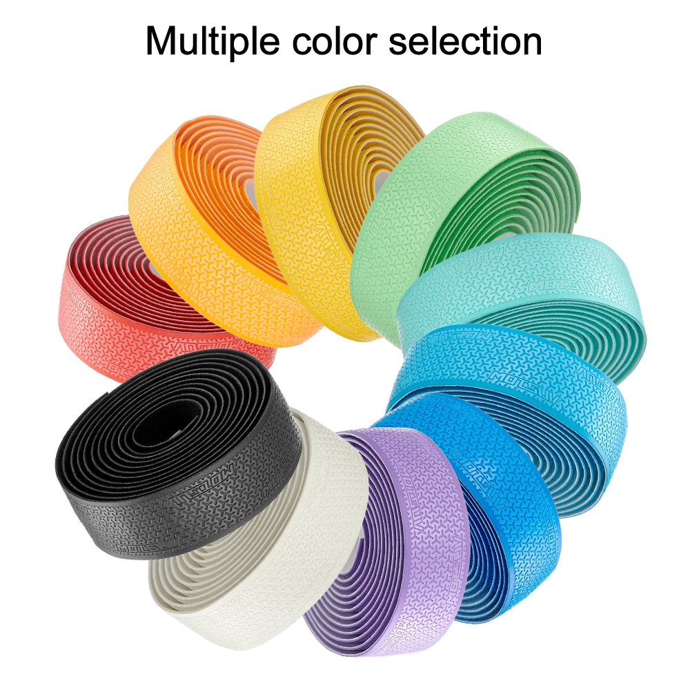 1Pair Road Bike Handlebar Tape Anti Slip Silica Gel Handlebar Tape Shock Absorption Cycling Bar Tape Bicycle Accessories