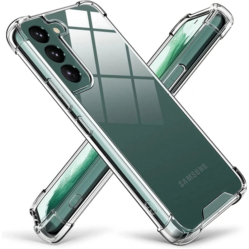 Full Camera Protection Silicone Soft Case For Samsung Galaxy S23 S22 S21 Plus FE Clear Back Case Ultra Thin Back Cover Coque TPU