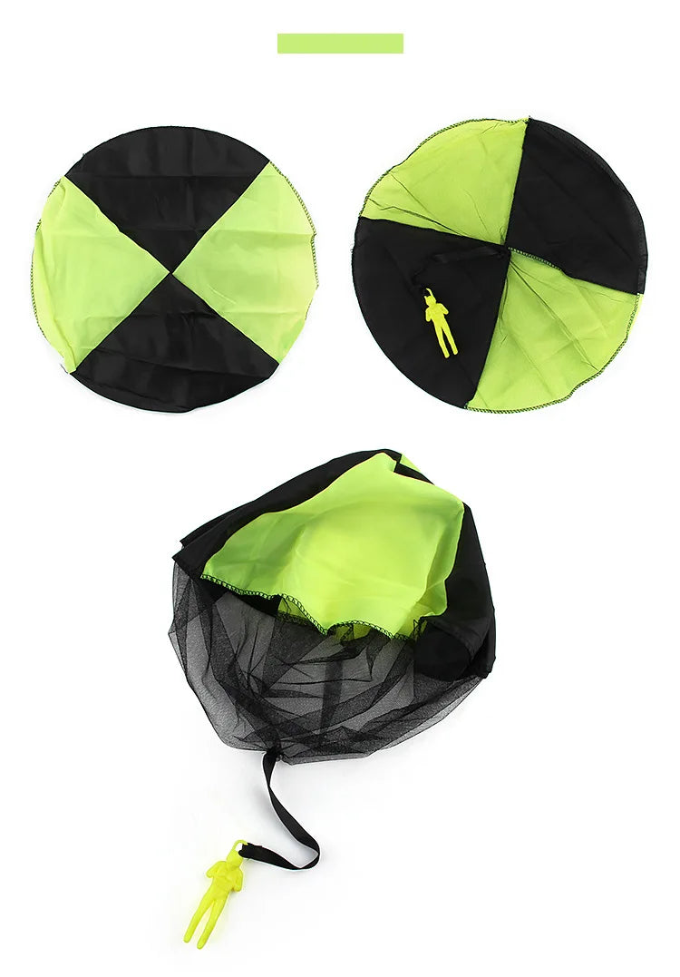 1pcs Hand Throwing Parachute Kids Outdoor Funny Toys Game Play Toys for Children Fly Parachute Sport with Mini Soldier Toys