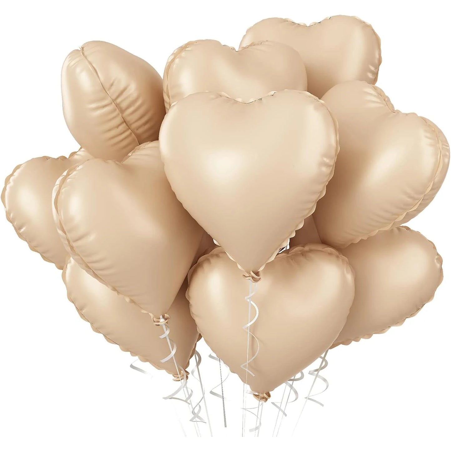 10pcs 18inch Heart Foil Balloons Pink Sage Green Heart Balloon for Birthday Party Valentines Day Wedding Anniversary Decorations