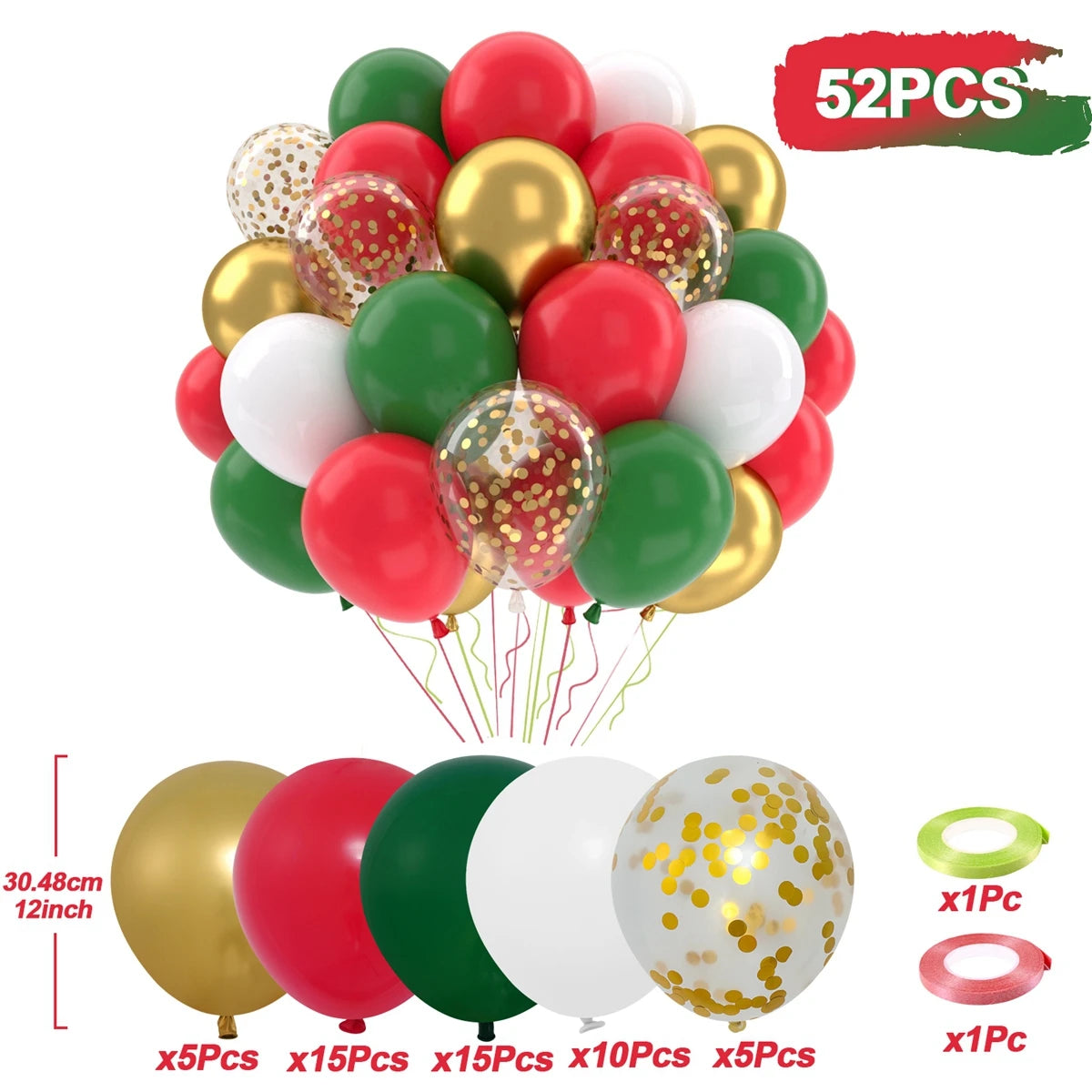 31/36/37/51/101Pcs Metallic Balloons Pearl Latex Balloon Gold Confetti Balloons for Birthday Weddings Baby Shower Party Decor