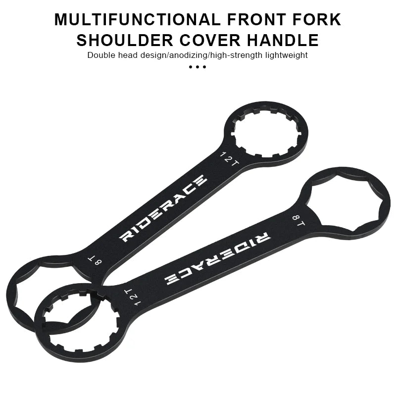 RIDERACE Bicycle Front Fork Wrench Spanner For Suntour XCM XCR XCT RST Mountain Bike Suspension Cap Removal Installation Tool