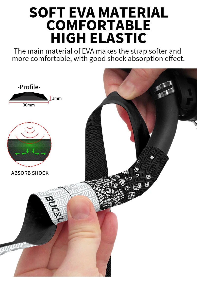 BUCKLOS Bicycle Handlebar Tapes Shock-Absorption Comfortable Cycling Handlebar Tape Road Bike Drop Bar Tape Road Bicycle Parts