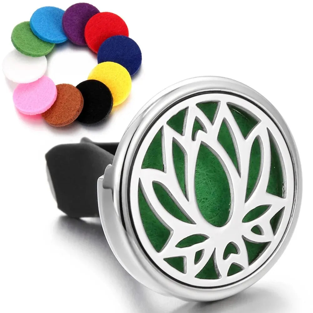 Tree Car Aromatherapy Diffuser Locket Car Clip Perfume Essential Oil Diffuser Car Vent Clip Air Freshener Purifier With Pads