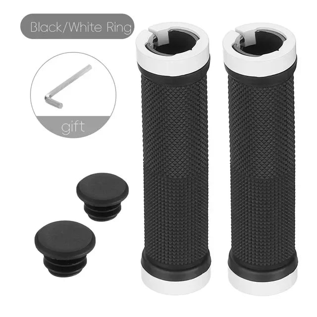 MOTSUV Bicycle Handle Bar Grips MTB Bike Soft Double-sided Locking Handlebar Cover Plug Rubber Non-slip Cycling Accessories Part