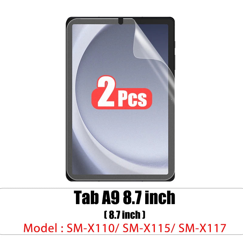 2pcs Pet Screen Protector For Samsung Galaxy Tab S7 Fe S9 Fe A9 Plus S6 Lite S7 S8 S9 A8 Plus Protective Clear Film No Glass