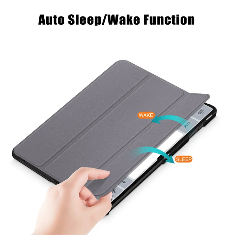 For Samsung Galaxy Tab S10 Ultra Case 14.6" Magnetic Fold PU Leather Stand Hard Tablet Funda For Galaxy Tab S9 Ultra Case Cover