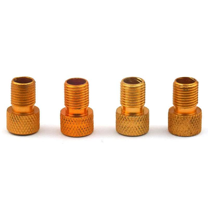 4PCS Aluminum Alloy Bike Valve Adapter Convert Presta To Schrader Valve Bicycle Pump Air Nozzle Tube Tools Bicycle Accessories
