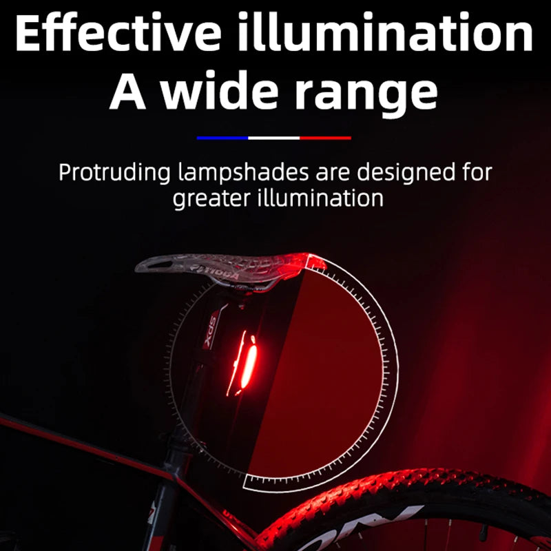 ROCKBROS Bike Tail Light Waterproof Seatpost Warning Bicycle Rear Light MTB Road LED Lamp Tailight USB Charging Cycling Light