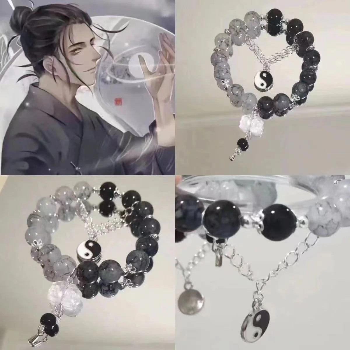 New Fashion Y2K Sweet Cherry Blossom Bracelet For Women Exquisite Elegant Flower Crystal Beaded Bracelet Girl Party Jewelry Gift