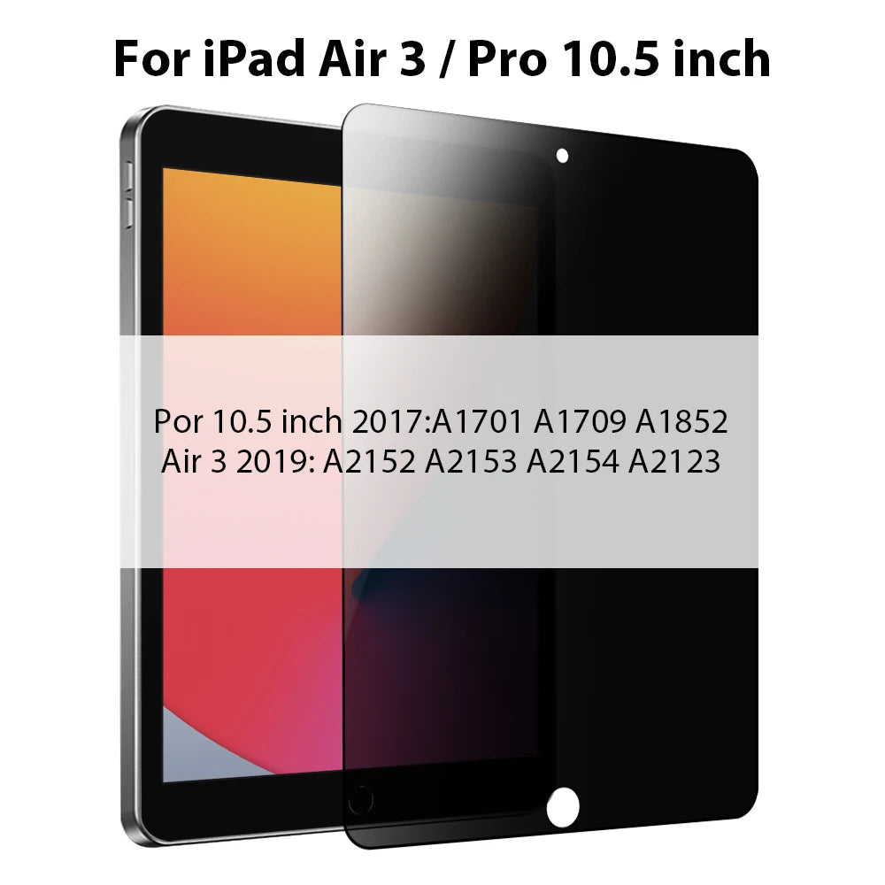 Privacy Glass For iPad Pro 12.9 11 13 2024 M4 M2 10th Gen Screen Protector For iPad Air 5 4 3 7th 8th 9th 10.2 Mini 6 10.5 Film