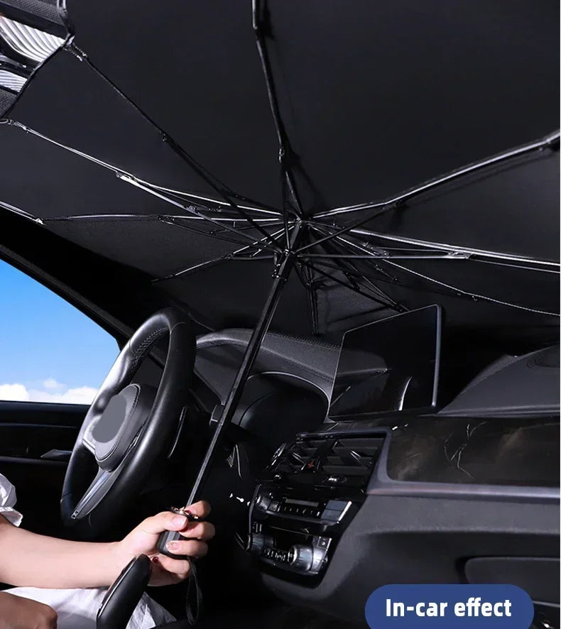 Car Sunshade Umbrella For Auto Shading Car Sun Shade Protector Parasol Summer Sun Interior Windshield Protection Accessories