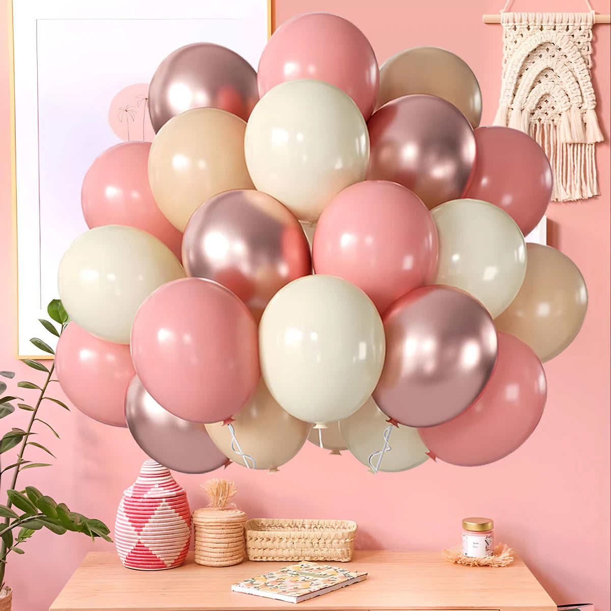 31/36/37/51/101Pcs Metallic Balloons Pearl Latex Balloon Gold Confetti Balloons for Birthday Weddings Baby Shower Party Decor
