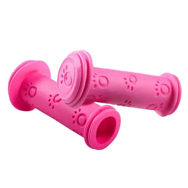 1 Pair Rubber Bike Bicycle Handlebar Grips Anti-slip Kids Girls Boys Scooter Handlebar Colorful Streamers Decoration Ribbon