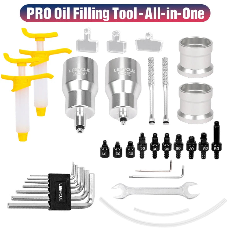 Lebycle MTB Road bicycle Alloy Bleeding kit for Shimano Brake Oil bleed Tool System Use Mineral Oil Brake Tools