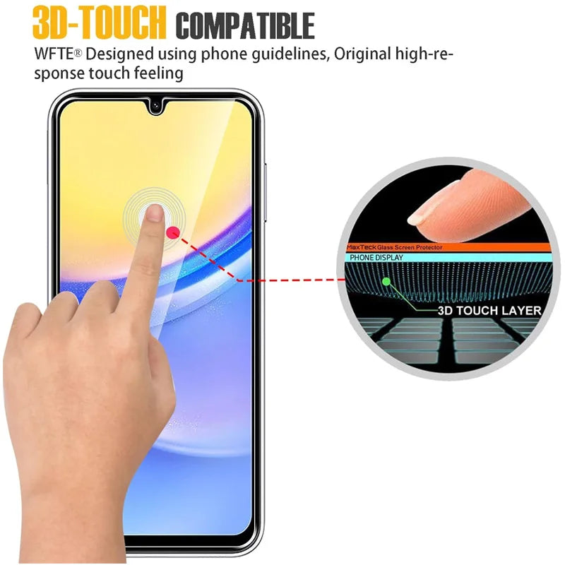 9H Screen Protector for Samsung A15 A16 A56 A36 A14 A25 A24 A55 A53 A52 A52S A51 A34 A35 Tempered Glass Samsung Galaxy A15
