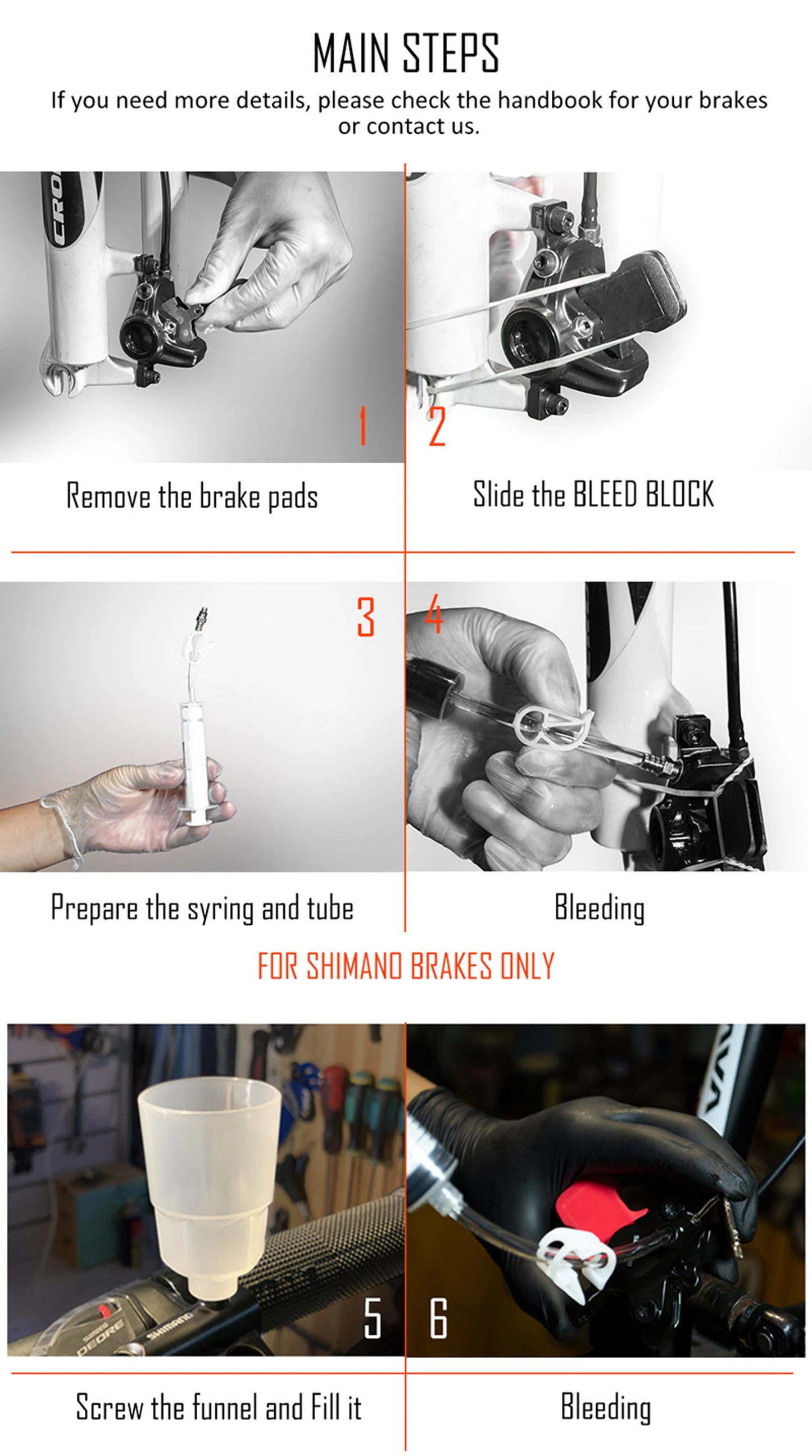2024 Pro Bicycle Hydraulic Disc Brake Oil Bleed Kit For SHIMANO,SRAM,Avid,Series MTB Road Bike Brake Repair Tools