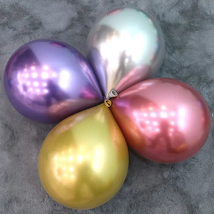 50pcs 10inch Metallic Latex Balloons Gold Silver Chrome Ballon Wedding Decorations Globos Birthday Party Supplies