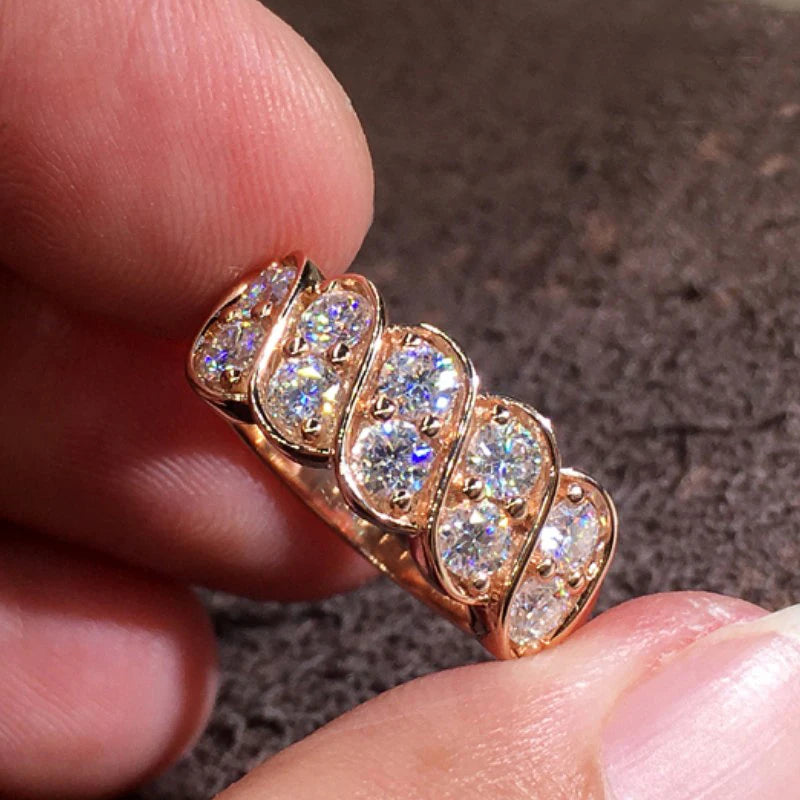 Luxury Women Wedding Rings Rose Gold Color Modern Fashion Female Accessories Party Statement Lady Jewelry Drop Shipping