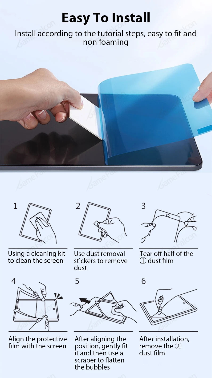 For iPad 10 9 9th 10th Generation 10.9 Pro 13 11 M4 M2 12.9 6th Paper Film Like Screen Protector Air 5 4 3 Mini 6 10.2 Paperfeel