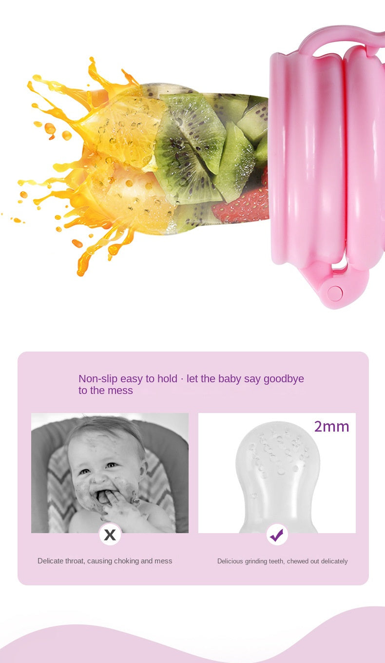 Baby Fruit Feeder Pacifier Teething Toys Fresh Food Feeder Infant Fruit Nipple Silicone Pouches for Toddlers Kids Boy Girl