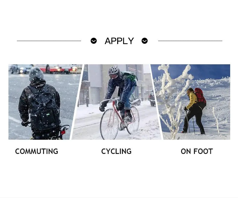Autumn Winter Warm Cycling Gloves Thermal Outdoor Sport Running Bicycle Ski Gloves for Camping Hiking Motorcycle Gloves Men