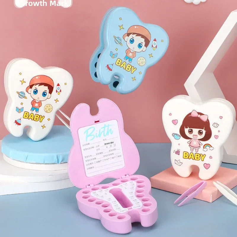 Baby Teeth Collection Memorabilia Box Infant Oral Health Record Storage Case Souvenir Box For Newborns Toddlers
