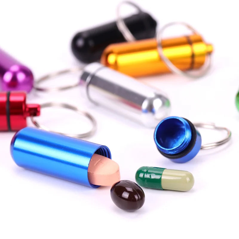 3PCS Mini Portable Travel Pill Box All-In-One Carrying Easily Clean Refill Pills Prevent Falling Out Pill Storage Container