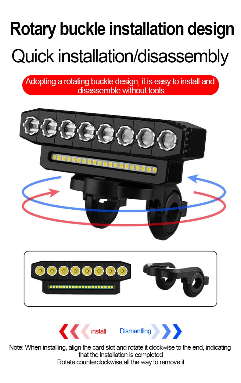 New USB Charging MTB Headlight Bicycle Light LED Waterproof Cycling Lamp Flashlight Cycling Horn Bike Light Front light bicycle