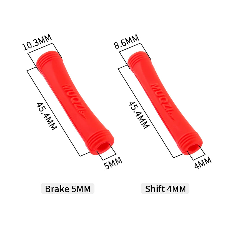 MUQZI 4/8pcs MTB Brake Shift Protection Sleeve Road Bike Frame Cable Housing Line Rubber Protector Cover Bicycle Accessories