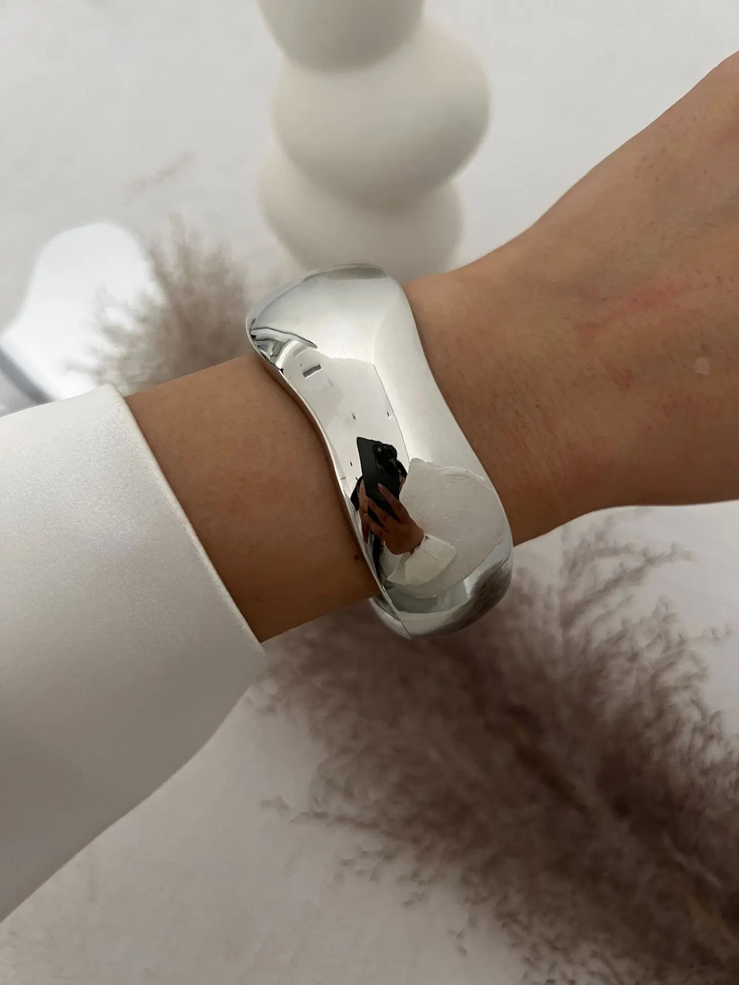 DIEZI Vintage Wide Cuff Bangles Hip Hop Punk Gold Silver Color Geometric Metal Spring Bangles For Women Bracelets Men Jewelry