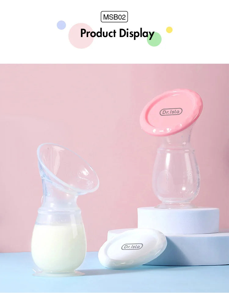 Dr.isla Baby Feeding Manual Breast Pump Partner Breast Collector Automatic Correction Breast Milk Silicone Pumps BPA Free