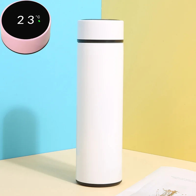 500ML Intelligent Insulation Cup Digital Display Temperature Cup 304 Stainless Steel Straight Cup Coffee Mug Thermal Tumbler
