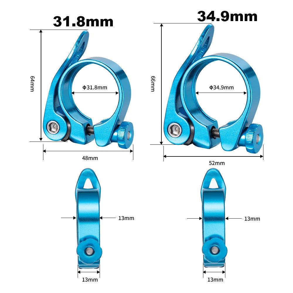 BOLANY MTB Bike Seatpost Clamp Quick Releas Ultralight Aluminium Alloy Bicycle Seat Post Mount 31.8mm 34.9mm Cycling Accessories