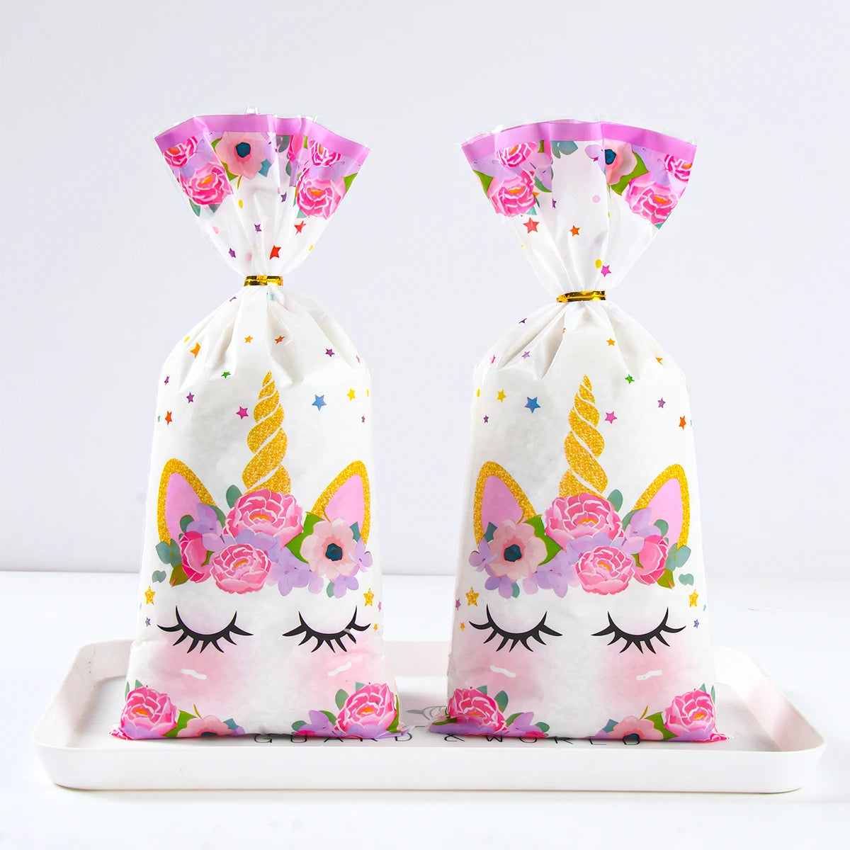 25/50/100pcs Unicorn Theme Candy Packing Bags Unicorn Birthday Party Decoration Kids Baby Shower Wedding Gift Bag Party Supplies