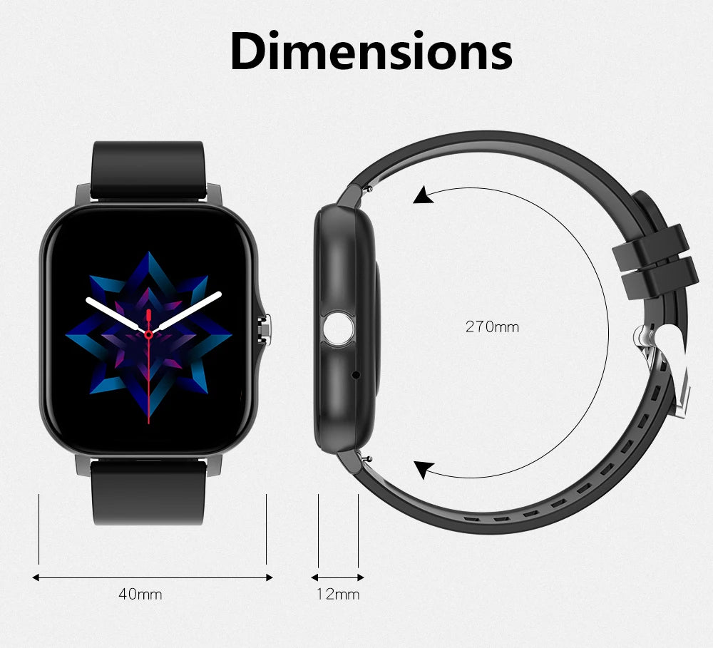 Sport Smart Watch Fitness Health Monitor Waterproof Smartwatch Bluetooth Call Watches for Men Women IOS Xiaomi Huawei 2024