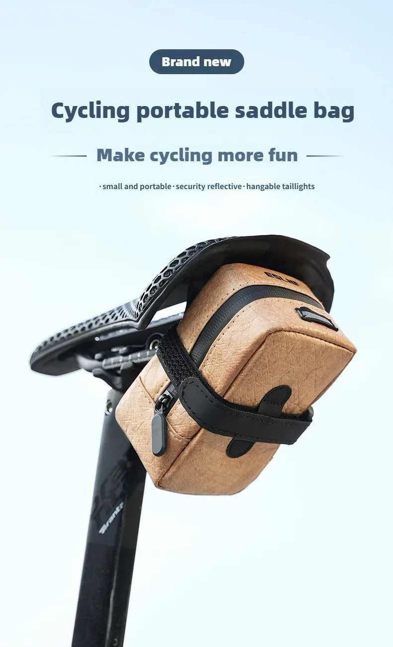 ESLNF Bicycle Bag Tail Rear Cycling Rear Seat DuPont paper Waterproof Saddle Bag MTB Road Bicycle Storage Bag Bike Accessories