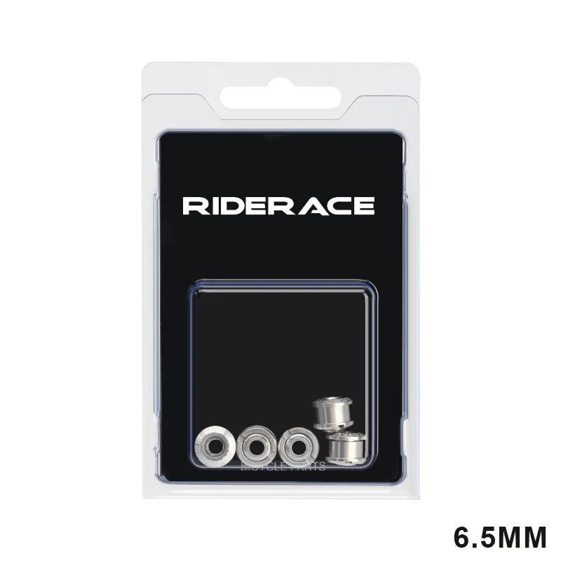 RIDERACE 5 PCS Double/Single Bicycle Chainring Bolts CNC Aluminum Alloy 7075 M8 6.5mm 8.5mm Road MTB Bike Crankset Bolt&Nut Set