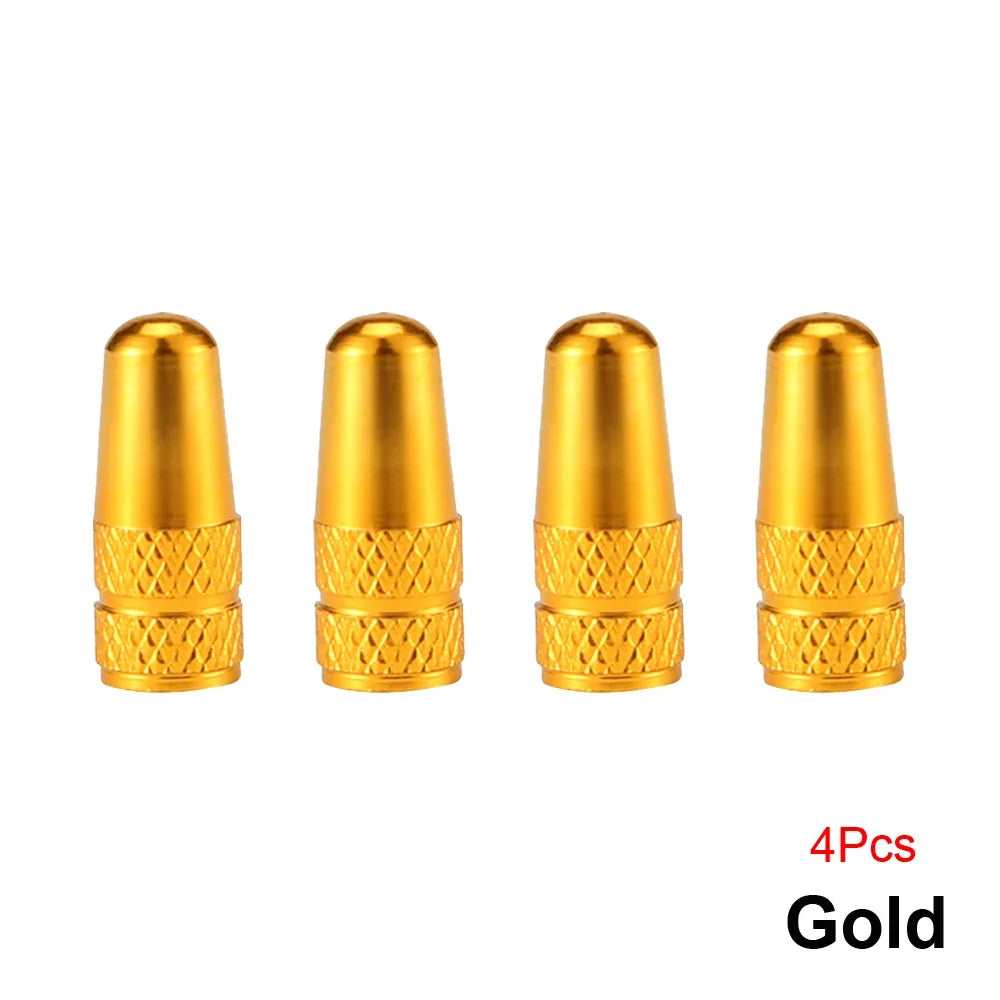 4Pcs/Set Aluminum Alloy Road MTB Track Racing Bike Tube Tyre Bicycle Tire Wheel French Valve cap Presta AIR Valve Caps