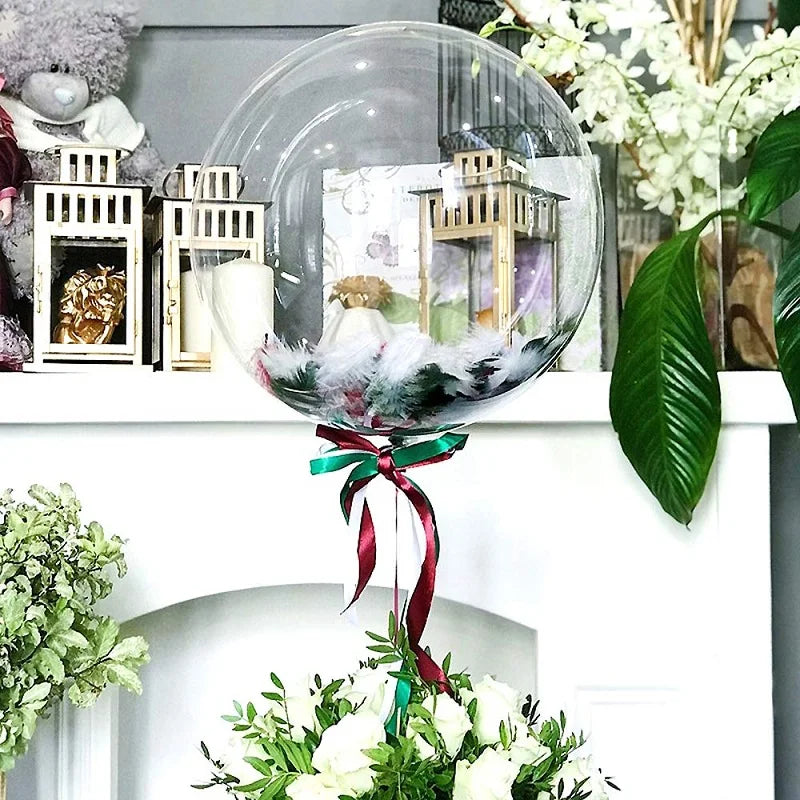 10pcs 8/10/12/16/18/20/24/inch Transparent Bobo Balloon Clear Bubble Balloon For Wedding Birthday Party Decoration