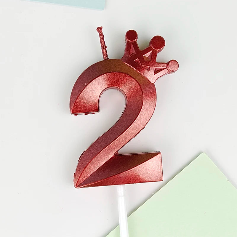 Happy Birthday Cake Crown Digital Candle Crown Children's Party Decoration Ornaments Opera Digital Celebration Candle