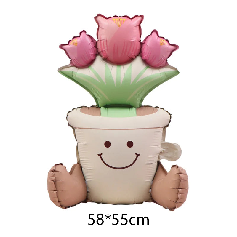 Cute Matte Rainbow Cake Bear Foil Balloon Kids Adult Birthday Party Decorations Cartoon Bow Candy Ice Cream Balloons Globos