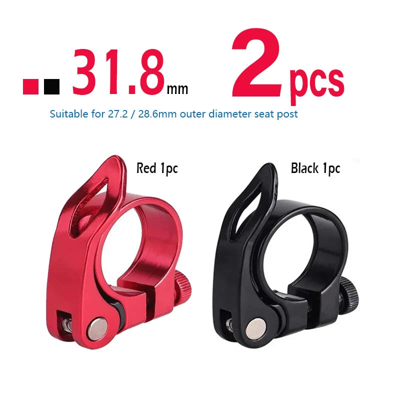 Bike Seat Post Clamp Quick Release Aluminum Alloy Bicycle Seatpost Saddle Lock MTB 31.8mm 34.9mm Cycling Accessories