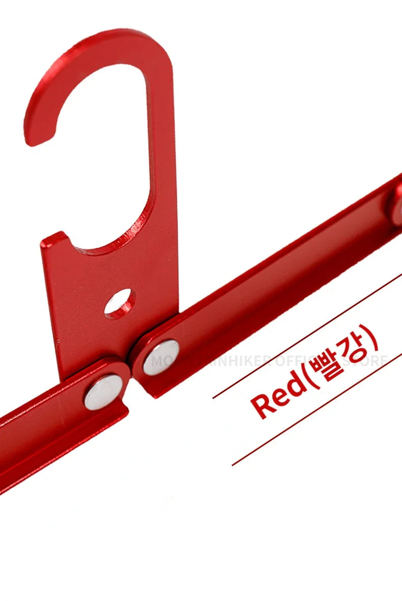 Mountainhiker Foldable Household Aluminum Clothes Hanger, Outdoor Camping Portable Clothes Hanger, Travel Metal Clothes Hanger