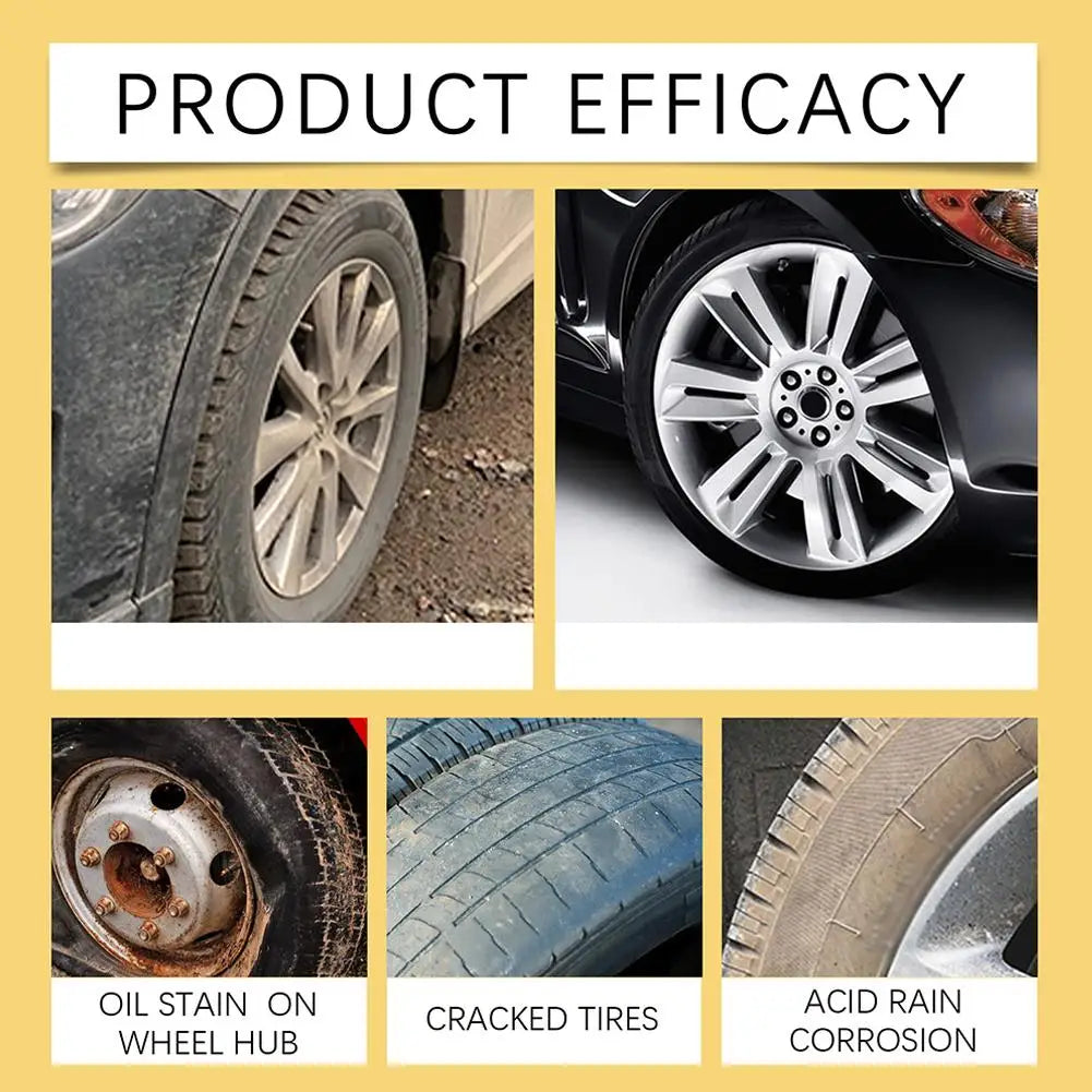 50g Tire Coating Wax Car Tire Retreading and Film Plating Cream Tire Shine Coating Wax Auto Rubber Parts Shiny Paste Anti-Aging