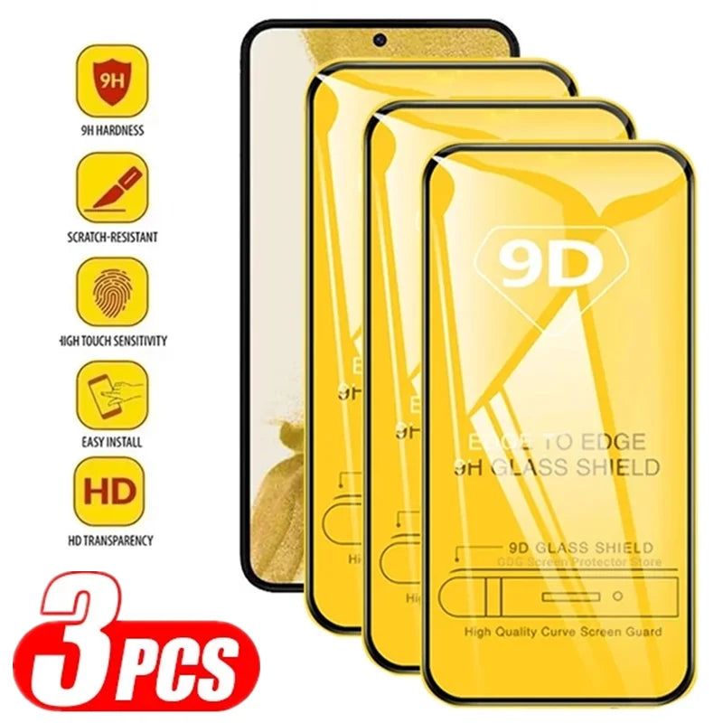 9D Screen Protector for Samsung A56 A55 5G A54 A53 A52 A36 A35 A34 A33 A32 A15 A13 A35 A34 S25 S24 Ultra S23 S22 Plus S21 S20 FE